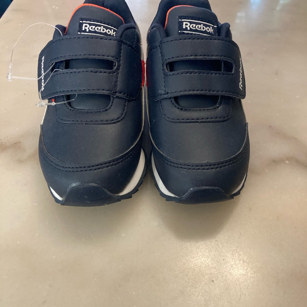 Reebok Kids Navy Blue and Orange Sneakers